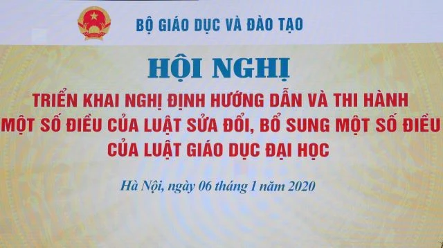 Triển khai Nghị định hướng dẫn thi hành Luật sửa đổi, bổ sung 1 số điều của Luật Giáo dục ĐH