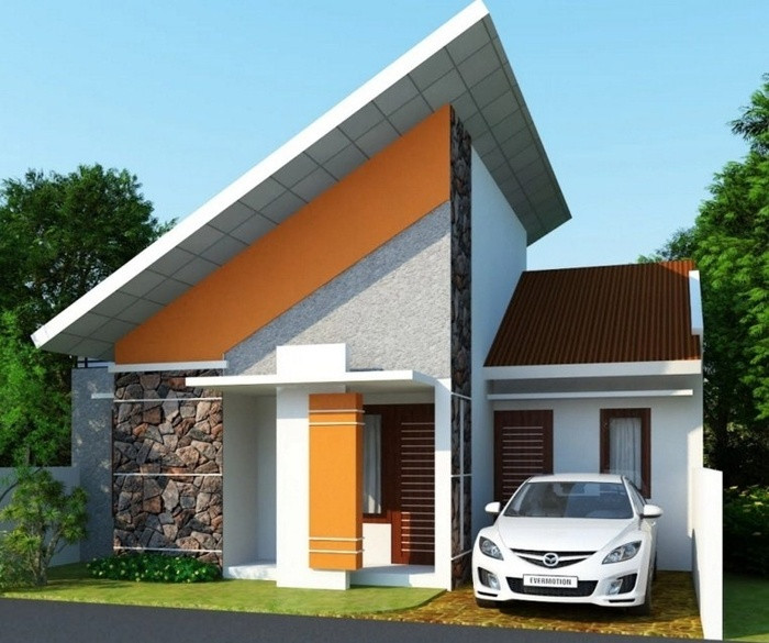 Một mẫu nhà có cả gara để ô tô.