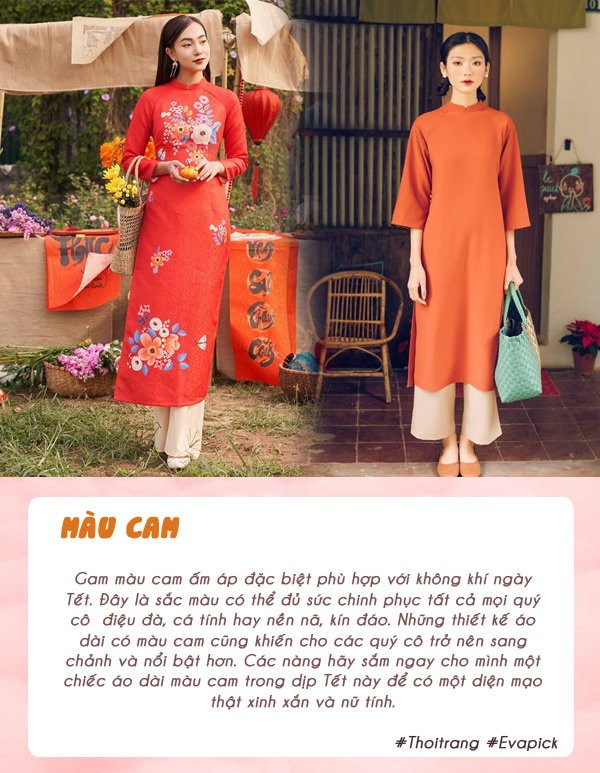 5 gam mau ao dai hop dien choi tet, dam bao chi em co ngay ve ngoai tuoi tre - 5