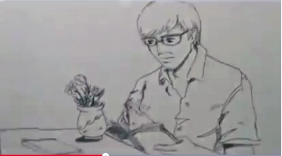 Bức họa của sinh viên Kiến trúc về hình ảnh người thầy. Ảnh: báo Lao động Bức họa của sinh viên Kiến trúc về hình ảnh người thầy. Ảnh: báo Lao động