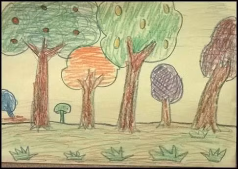 Một bức vẽ của học sinh Trường tiểu học Viên Sơn Một bức vẽ của học sinh Trường tiểu học Viên Sơn