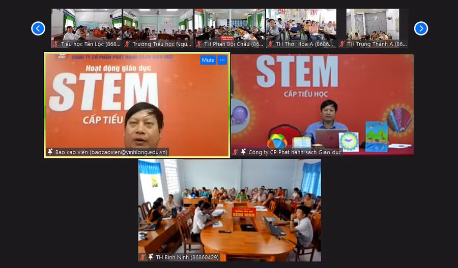 Báo cáo viên triển khai các nội dung tập huấn.