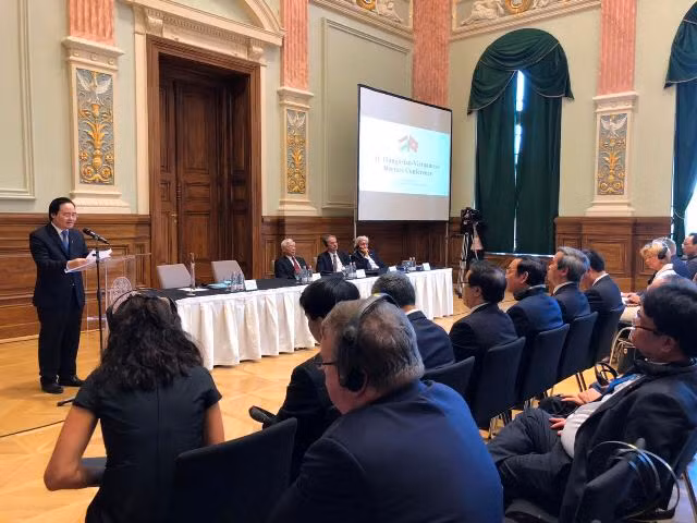 Bộ trưởng Phùng Xuân Nhạ phát biểu tại Hội nghị