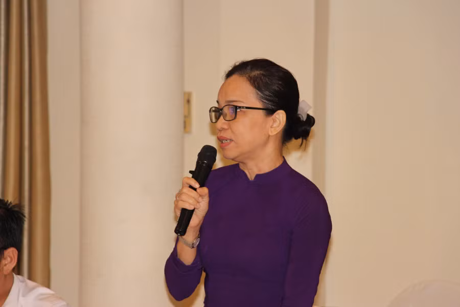 Cô Trần Thị Tuyết Hồng - giáo viên Trường THCS Trần Quốc Toản (TP Thủ Đức, TPHCM).