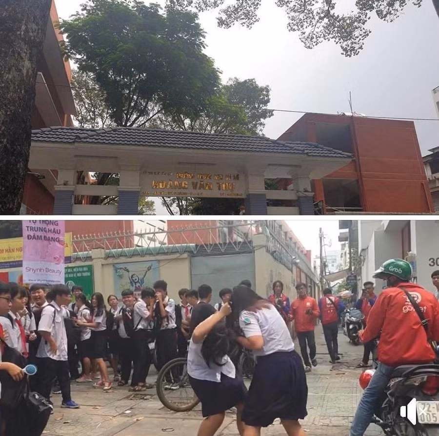 Một người đi đường nhìn thấy và đã ghi lại đoạn clip rồi chia sẻ trên mạng