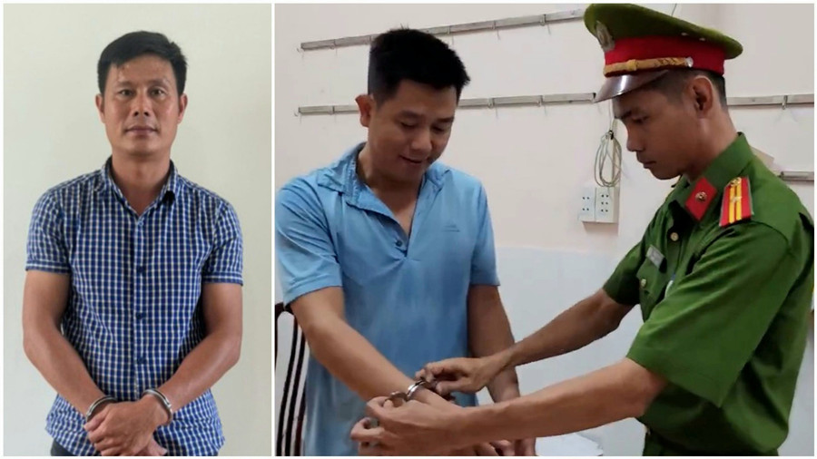 Hùng và Lĩnh (bên trái sang) cũng lần lượt bị bắt giam (khi tạm trú ở TP Hồ Chí Minh) vào sáng 19/4. Hùng và Lĩnh (bên trái sang) cũng lần lượt bị bắt giam (khi tạm trú ở TP Hồ Chí Minh) vào sáng 19/4.
