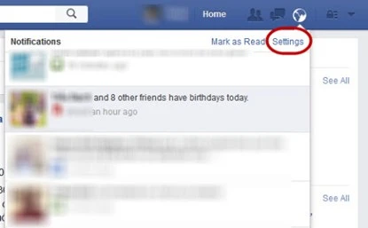 Hủy nhận thông báo “hôm nay sinh nhật của...” trên Facebook