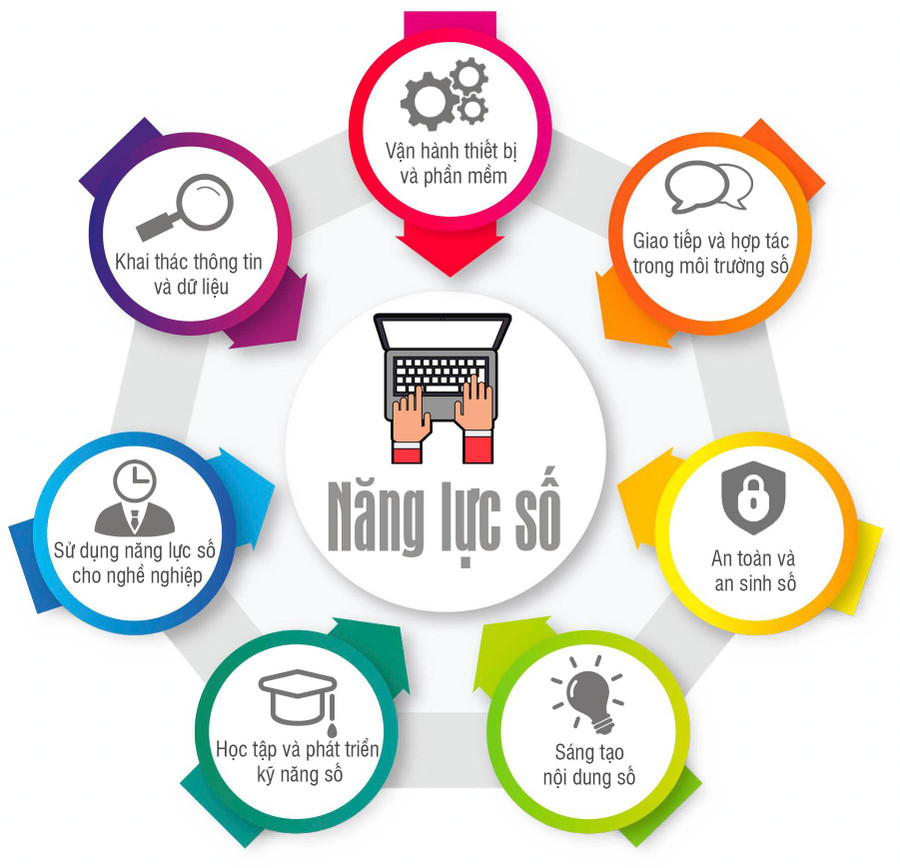 Khung năng lực số dành cho sinh viên. Ảnh: NVCC