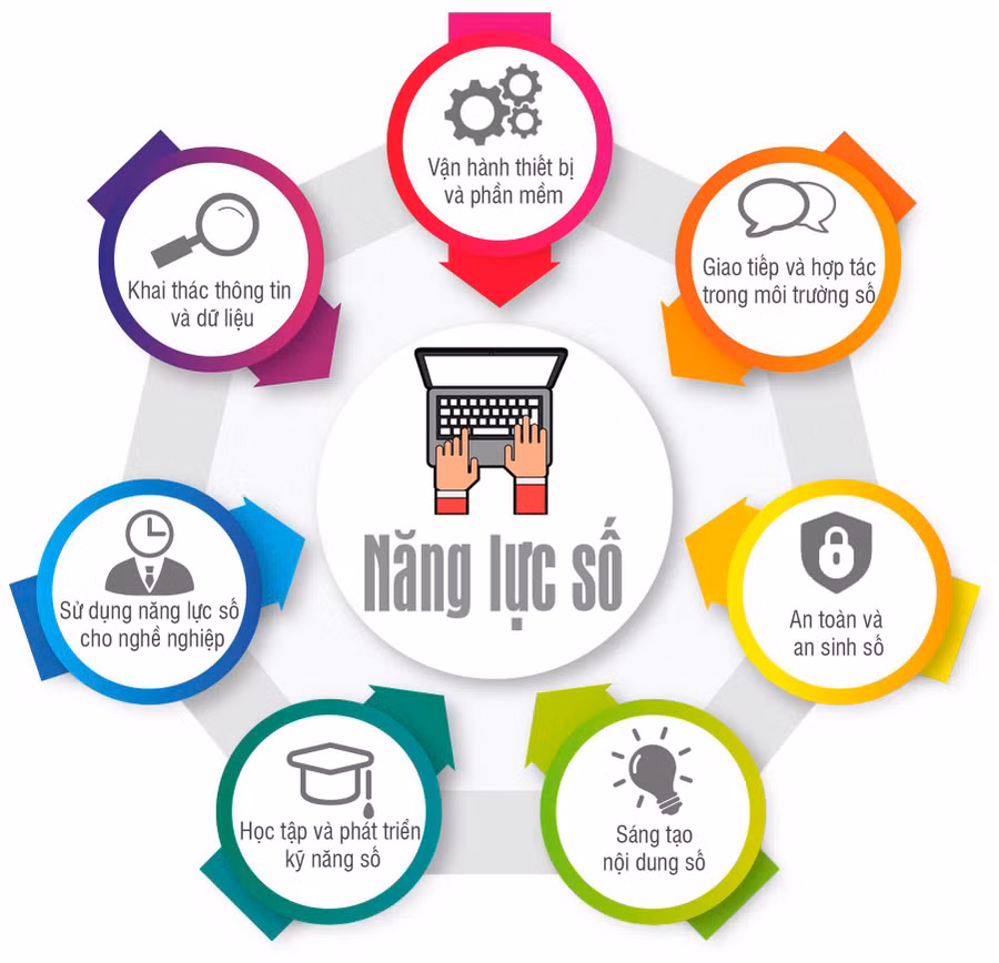 Khung năng lực số dành cho sinh viên. Ảnh: NVCC