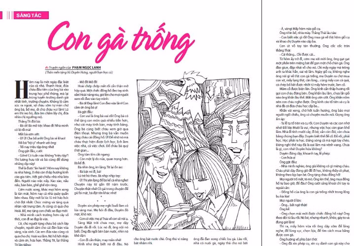 Truyện ngắn “Con gà trống” được in trên số 213 Báo GD&TĐ ra ngày 6/9/2021.