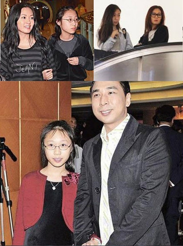 Lý Lệ Trân cùng con gái và chồng trước khi ly hôn. Lý Lệ Trân cùng con gái và chồng đầu.