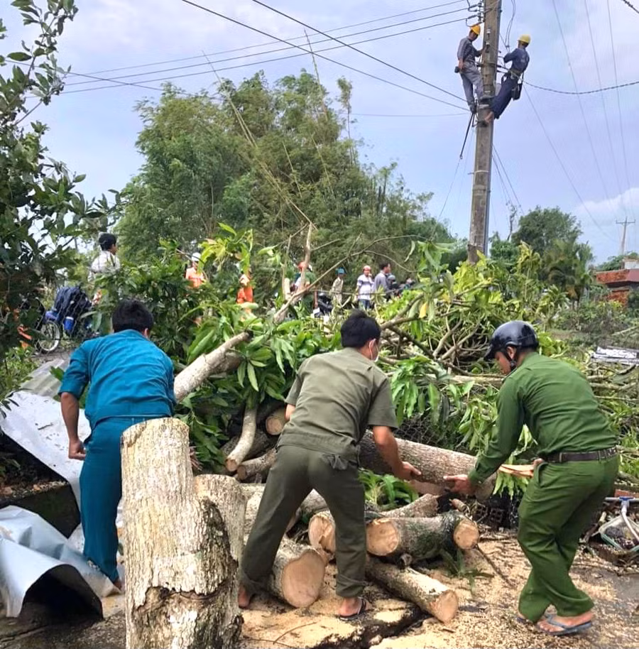 Ngành điện lực khẩn trương khắc phục sự cố.