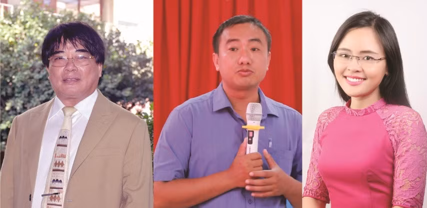 Từ trái sang: PGS.TS Đỗ Văn Dũng, ThS Phạm Thái Sơn, ThS Nguyễn Thị Bích Ngọc. Ảnh: CTV.