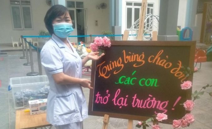Cô Quản Thị Uyên - Phụ trách công tác y tế học đường Trường Mầm non Trương Định (Hai Bà Trưng, Hà Nội). Ảnh: NVCC Cô Quản Thị Uyên - Phụ trách công tác y tế học đường Trường Mầm non Trương Định (Hai Bà Trưng, Hà Nội). Ảnh: NVCC