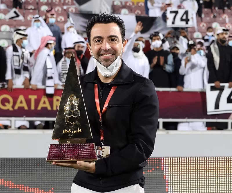 Xavi giành chức vô địch Champions League khi còn thi đấu cho Barca.