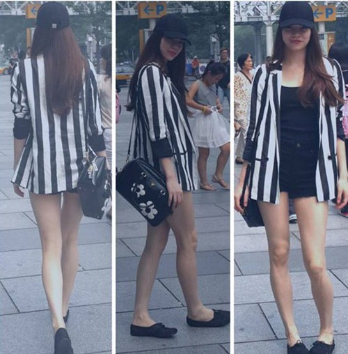 Hay họa tiết kẻ sọc khỏe khoắn. Những set đồ đen-trắng gây thương nhớ của Hà Hồ