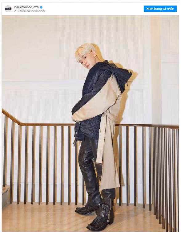 Baekhyun (EXO), có tên người dùng Instagram là @baekhyunee_exo, hiện có 20,2 triệu người theo dõi.