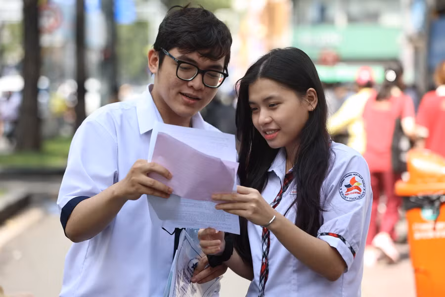 Thí sinh dự Kỳ thi tốt nghiệp THPT năm 2023 tại TPHCM. Ảnh: Mạnh Tùng