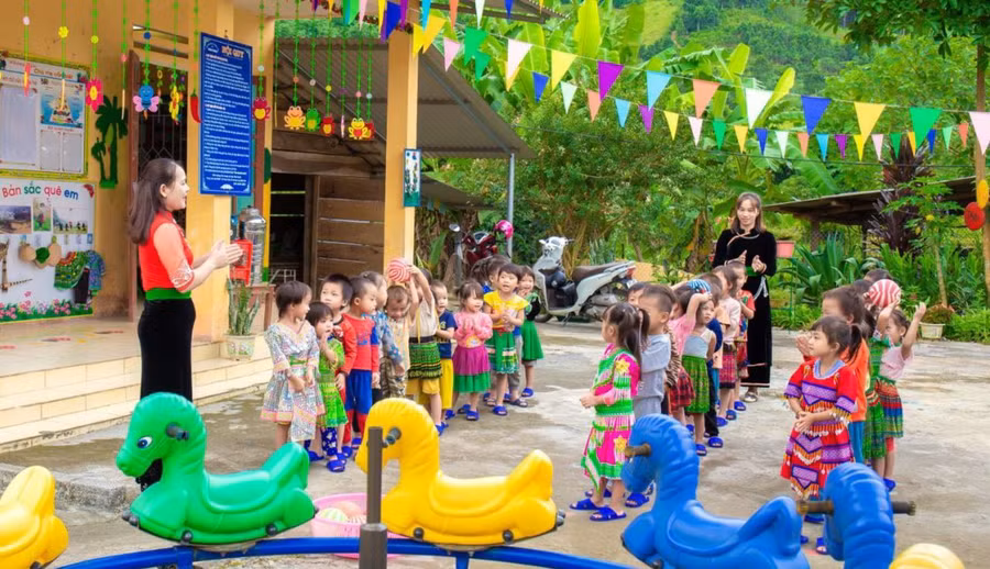 Yên Bái - một trong những địa phương nỗ lực xây dựng trường mầm non đạt chuẩn quốc gia. Ảnh: TG