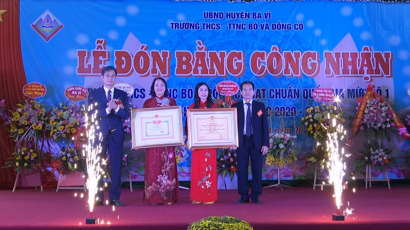 Huyện Ba Vì nỗ lực nâng tỷ lệ trường học đạt chuẩn quốc gia.