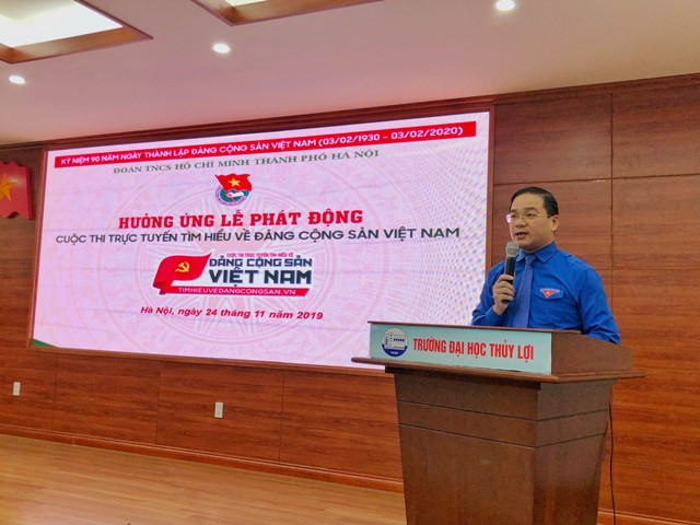 Đồng chí Bùi Ngọc Việt – Bí thư Thành Đoàn Hà Nội phát biểu tại Lễ phát động cuộc thi. Đồng chí Bùi Ngọc Việt – Bí thư Thành Đoàn Hà Nội phát biểu tại Lễ phát động cuộc thi.