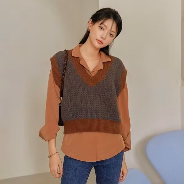 3 cách phối áo gile len đơn giản nhưng xinh vô đối mùa thu này ảnh 11