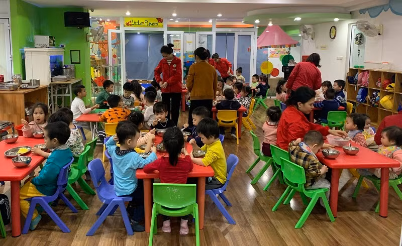 Cơ sở mầm non tại tầng 1 chung cư Platinum Residences (phường Ngọc Khánh, quận Ba Đình).