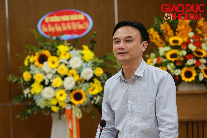 Ông Nguyễn Viết Lộc - Chánh Văn phòng Bộ GD&ĐT chúc cán bộ, phóng viên, biên tập viên Báo GD&TĐ nhân ngày Báo chí Cách mạng Việt Nam.