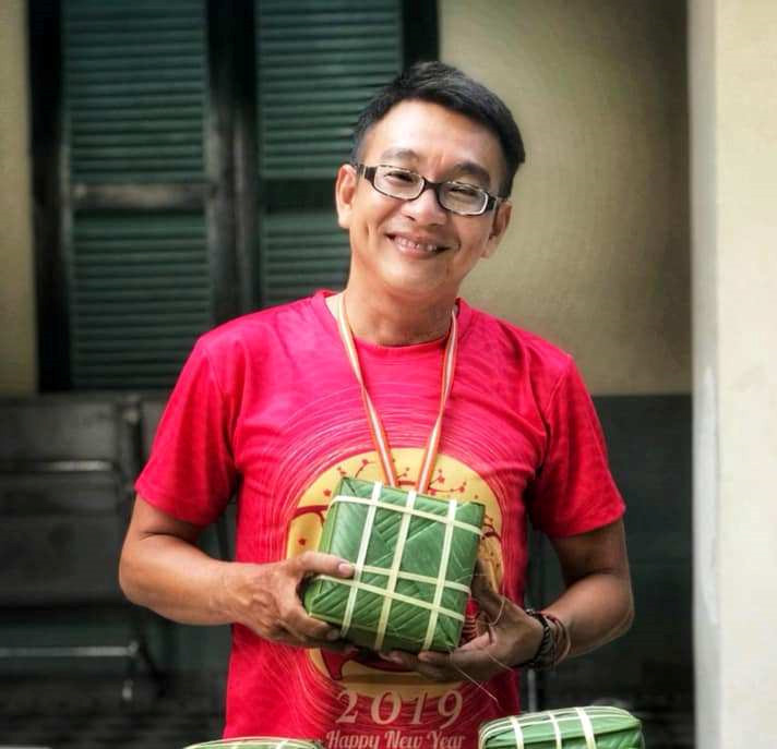 Thầy Nguyễn Viết Đăng Du trong Ngày hội Xuân 2019 của Trường THPT Lê Quý Đôn.