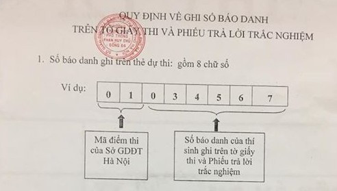 Vẫn có thí sinh ghi sai số báo danh