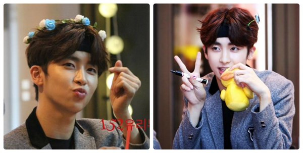 Cậu bạn Xiao cùng nhóm cũng không hề kém cạnh, "chịu chơi" mang cả vườn hoa cùng kẹp bướm trên đầu. than tuong