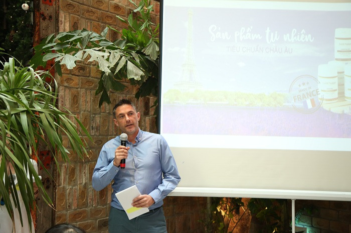 Ông Pierre Gossard, Group CEO của Santé Nature chia sẻ tại lễ ra mắt thương hiệu