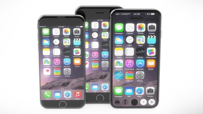 Từ phải qua trái, iPhone 7 cùng các mẫu iPhone 6 Plus và iPhone 6. Từ phải qua trái, iPhone 7 cùng các mẫu iPhone 6 Plus và iPhone 6.