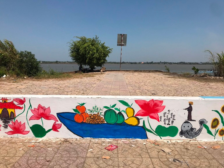 Một bức bích họa đã hoàn thành