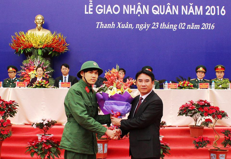 nhập ngũ, nam sinh lên đường nhập ngũ