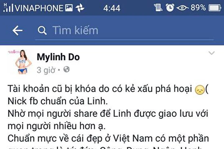 Xuất hiện hàng loạt Facebook mạo danh tân Hoa hậu VN 2016