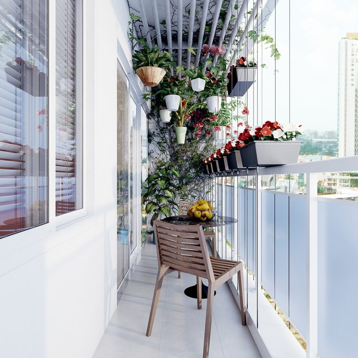Bất ngờ "khu vườn cổ tích" 1m2 đẹp như mơ cho nhà nhỏ ảnh 8 trang trí ban công