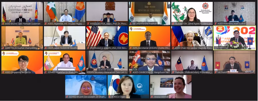 Hội nghị Bộ trưởng Giáo dục cấp cao Đông Á lần thứ 5, tổ chức trực tuyến chiều 1/10.