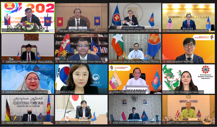 Hội nghị Bộ trưởng Giáo dục ASEAN+3 lần thứ 5, diễn ra theo hình thức trực tuyến sáng 1/10.