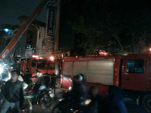 Hiện trường vụ hỏa hoạn.