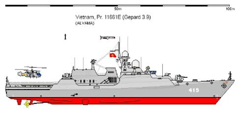 Mô hình tàu Gepard 3.9 của Hải quân Việt Nam. Mô hình tàu của Việt Nam