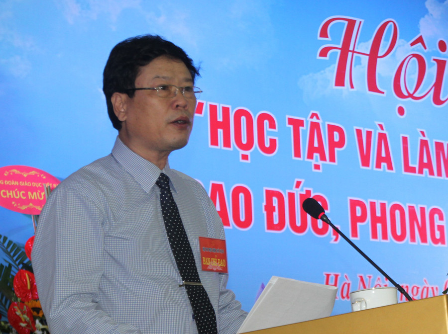 Đồng chí Nguyễn Quốc Hải - Phó Bí thư Thường trực Đảng ủy Bộ, Phó Trưởng Ban chỉ đạo Hội thi - công bố thể lệ Hội thi