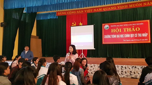 HS THPT trên địa bàn tỉnh Thái Nguyên rất quan tâm tới chương trình ĐH chính quy có thu nhập