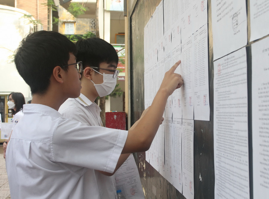 Học sinh dự thi vào lớp 10 tại Hà Nội năm 2023. Ảnh: Vân Anh