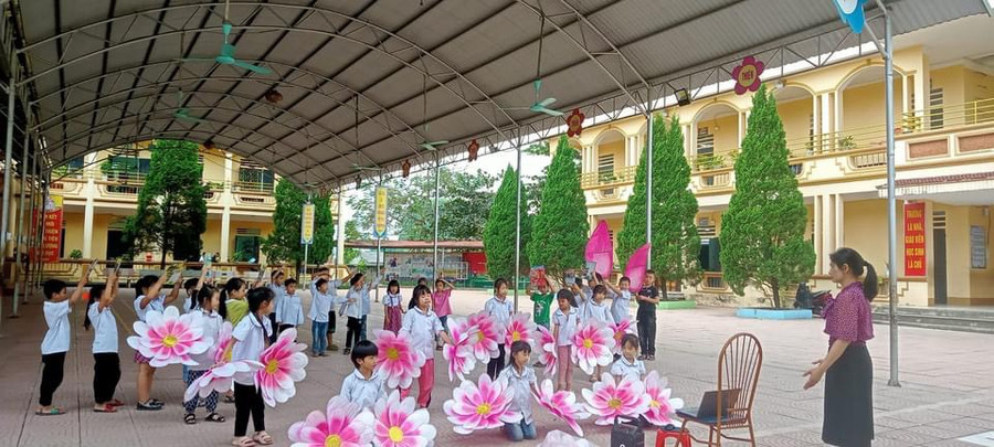 Cô trò Trường Tiểu học Thị trấn Hạ Hòa (Hạ Hòa, Phú Thọ). Ảnh: NTCC Cô trò Trường Tiểu học Thị trấn Hạ Hòa (Hạ Hòa, Phú Thọ). Ảnh: NTCC