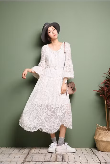 Nhung mau vay ren thanh lich 