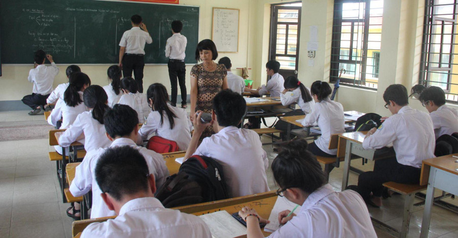 Một lớp học của Trường THPT số 1 Lào Cai. Ảnh: TG