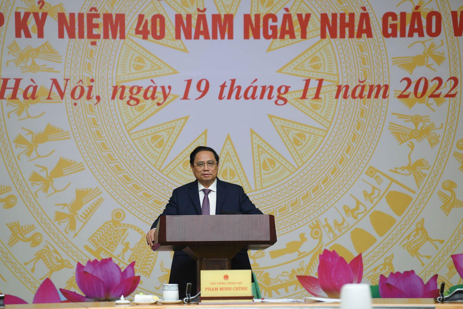 Thủ tướng Phạm Minh Chính đánh giá cao vai trò của ngành Giáo dục cũng như nhà giáo. Thủ tướng Phạm Minh Chính đánh giá cao vai trò của ngành Giáo dục cũng như nhà giáo.