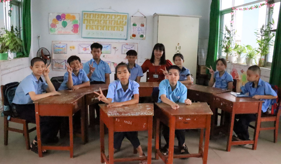 Lớp học của cô Thu tại Trường Chuyên biệt Tương lai.