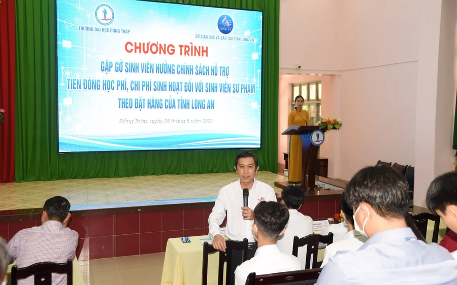 Lãnh đạo Trường ĐH Đồng Tháp thăm hỏi, lắng nghe nguyện vọng SV nhận hỗ trợ theo Nghị định 116.